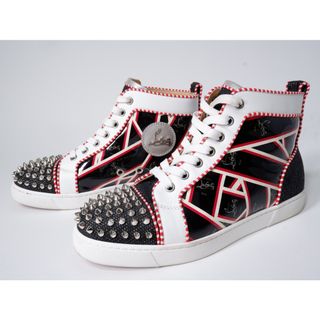 クリスチャンルブタン(Christian Louboutin)のChristian Louboutinクリスチャンルブタン LOU SPIKESウィメンズ パテント スタッズ ハイカットスニーカー【38(25cm)】【LFWA78681】(その他)