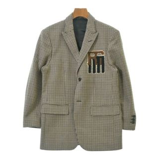 ラフシモンズ(RAF SIMONS)のRAF SIMONS ラフシモンズ テーラードジャケット L ベージュ 【古着】【中古】【送料無料】(テーラードジャケット)