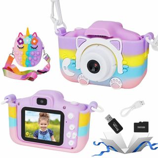 キッズカメラ 子ども カメラ トイカメラ 女の子 4000万画素 1080P H(コンパクトデジタルカメラ)