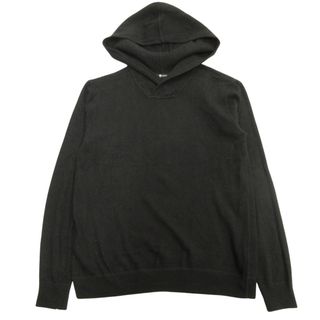 ティーバイアレキサンダーワン(T by Alexander Wang)の良品 T by Alexanderwang ティーバイアレキサンダーワン フリース ニット パーカー プルオーバー 切替 XS 黒 ブラック メンズ 古着 中古 USED(パーカー)