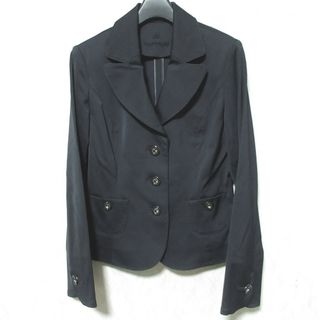 クレージュ(Courreges)の美品 Courreges クレージュ 3Bジャケット EFDGH-21380 38 ブラック レディース 古着 中古 USED(テーラードジャケット)
