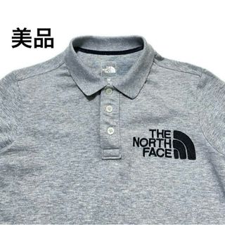 ザノースフェイス(THE NORTH FACE)のノースフェイス ポロシャツ 半袖 刺繍ロゴ グレー M(ポロシャツ)