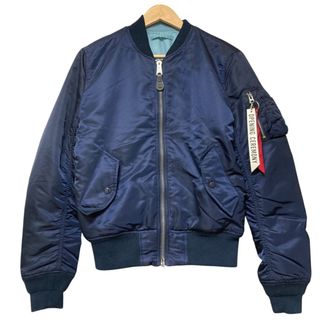 オープニングセレモニー(OPENING CEREMONY)の美品 OPENING CEREMONY×ALPHA オープニングセレモニー×アルファ コラボ リバーシブル MA-1 ボンバージャケット S ネイビー レディース 古着 中古 USED(ブルゾン)
