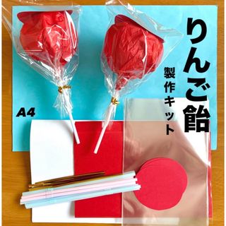 りんご飴　夏祭り　お家縁日　保育園　幼稚園　高齢者施設　製作キット(各種パーツ)