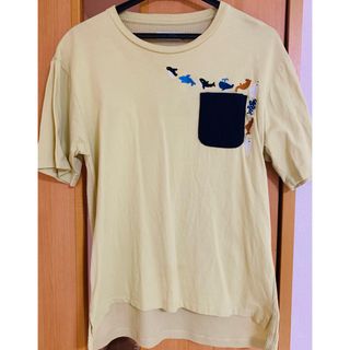 グラニフ　半袖Tシャツ　アニマル刺繍　Sサイズ(Tシャツ(半袖/袖なし))