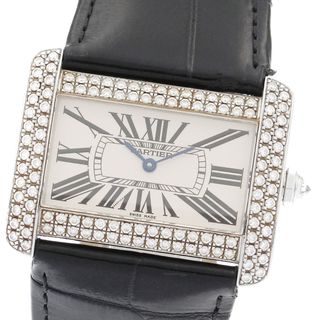 カルティエ(Cartier)のカルティエ CARTIER W6300655 タンクディバンLM アフターダイヤモンド クォーツ メンズ _899141(腕時計(アナログ))