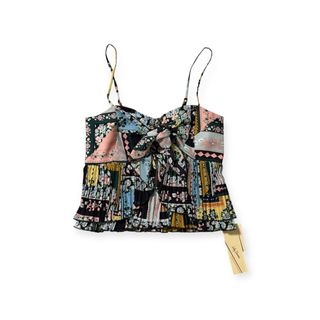 リリーブラウン(Lily Brown)の新品　LILY BROWN リリーブラウン ランダム花柄プリーツ　キャミソール(キャミソール)