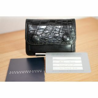 【スワンロゴ】クロコ　タング　ブラック　WILDSWANS（ワイルドスワンズ）(コインケース/小銭入れ)