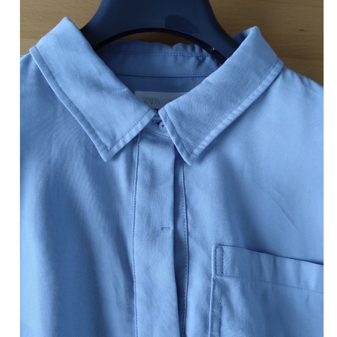 ZARA(ザラ)の【美品】ZARA GIRLS　シャツ　ショート丈 キッズ/ベビー/マタニティのキッズ服女の子用(90cm~)(ブラウス)の商品写真