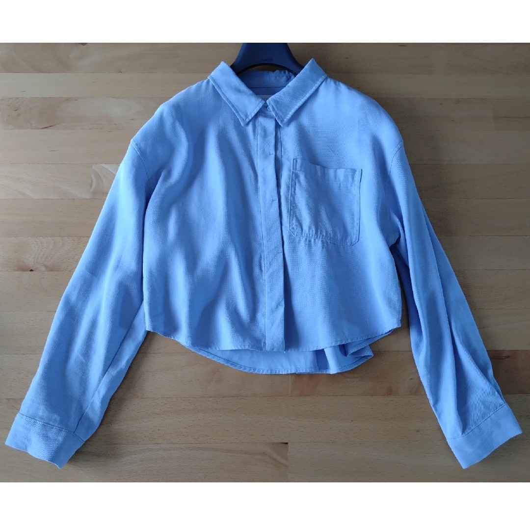 ZARA(ザラ)の【美品】ZARA GIRLS　シャツ　ショート丈 キッズ/ベビー/マタニティのキッズ服女の子用(90cm~)(ブラウス)の商品写真