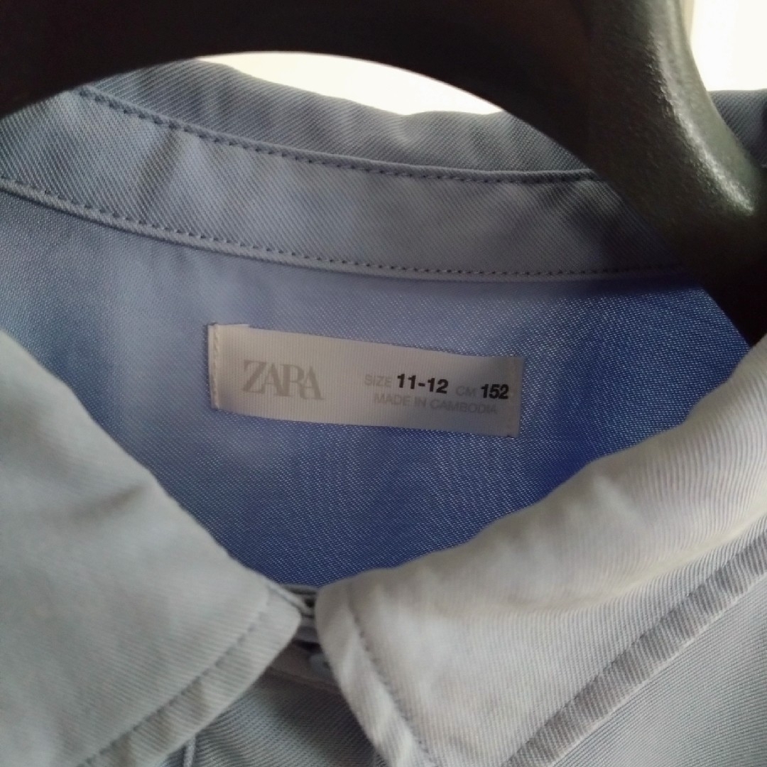 ZARA(ザラ)の【美品】ZARA GIRLS　シャツ　ショート丈 キッズ/ベビー/マタニティのキッズ服女の子用(90cm~)(ブラウス)の商品写真