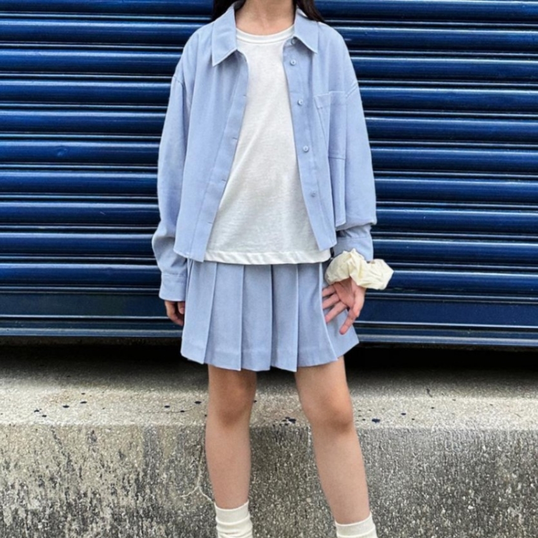 ZARA(ザラ)の【美品】ZARA GIRLS　シャツ　ショート丈 キッズ/ベビー/マタニティのキッズ服女の子用(90cm~)(ブラウス)の商品写真