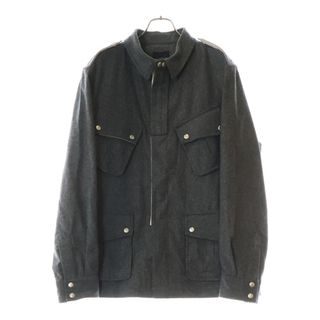 ジバンシィ(GIVENCHY)のGIVENCHY ジバンシィ 24AW Multi-Pocket Jacket In Wool マルチポケット ウールジップアップジャケット  グレー BM019T15GW/BM51J215GW(フライトジャケット)