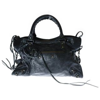 バレンシアガ(BALENCIAGA)のBALENCIAGA バレンシアガ ザ・シティ ハンドバッグ 2WAYバッグ ショルダーバッグ ブラック ゴールド金具 ラムスキン 115748(ショルダーバッグ)