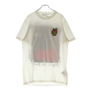 オフホワイト(Off-White)のOFF-WHITE オフホワイト 21SS Apple Slim Tee アップル グラフィックプリント クルーネック 半袖Tシャツ カットソー ホワイト OMAA027S21JER022(Tシャツ/カットソー(半袖/袖なし))