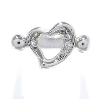 ティファニー(Tiffany & Co.)のTIFFANY&Co.(ティファニー) リング美品  オープンハート Pt950×ダイヤモンド 総重量:5.2g/6Pダイヤ(リング(指輪))