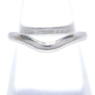 ティファニー(Tiffany & Co.)のTIFFANY&Co.(ティファニー) リング美品  カーブドバンドリング Pt950 総重量:3.1g/イニシャル刻印/記念日刻印(リング(指輪))