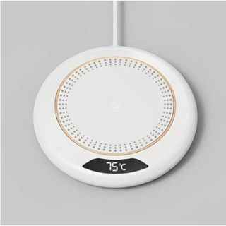 【ホワイト】USB加熱コースター　アウトドア、キャンプ、非常用(その他)