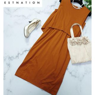 ESTNATION - エストネーション　キャメルワンピース