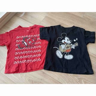 ユニクロ(UNIQLO)のUNIQLO Disney 半袖Tシャツ2点セット　ミッキー　ニモ　100(Tシャツ/カットソー)