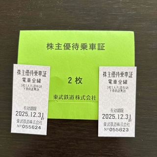 東武鉄道株主優待乗車券 2枚(鉄道乗車券)