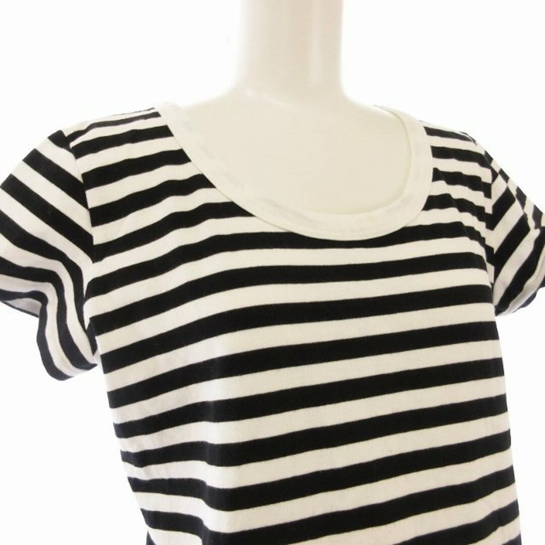 agnes b.(アニエスベー)のアニエスベー Tシャツ カットソー 半袖 ボーダー T3 黒 ブラック レディースのトップス(Tシャツ(半袖/袖なし))の商品写真