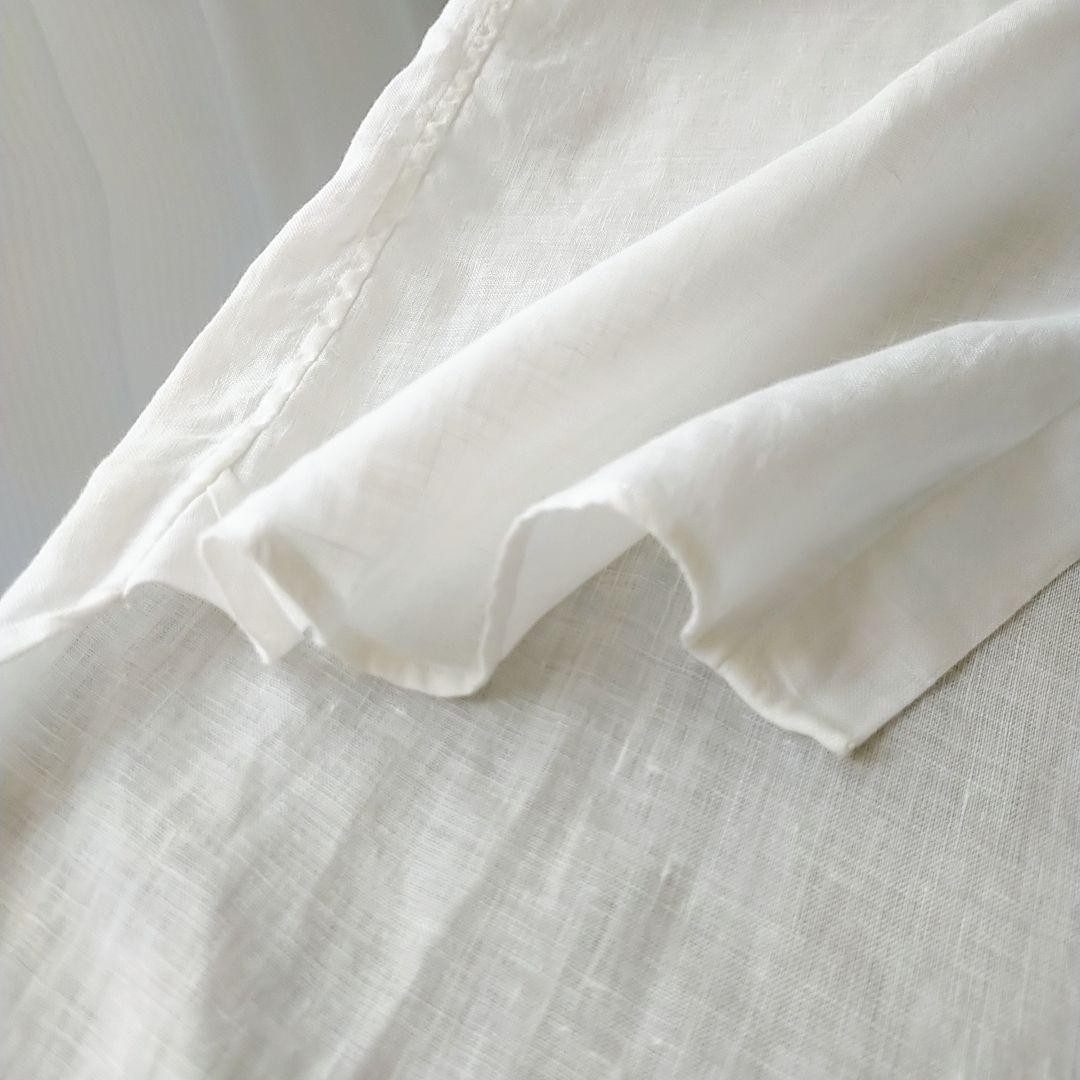 UNITED ARROWS green label relaxing(ユナイテッドアローズグリーンレーベルリラクシング)の美品　グリーンレーベルリラクシング　半袖リネンシャツ　リネン100%　ゆったり レディースのトップス(シャツ/ブラウス(半袖/袖なし))の商品写真