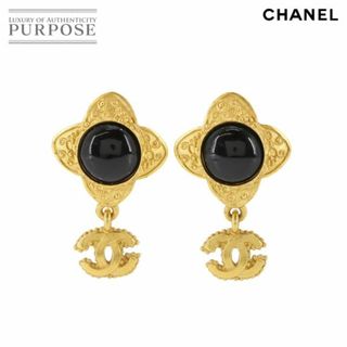 シャネル(CHANEL)の新品同様 シャネル CHANEL ココマーク カラーストーン スイング イヤリング ブラック ゴールド 96A ヴィンテージ アクセサリー 90276989(イヤリング)