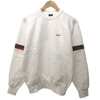 ナイキ(NIKE)のナイキ NIKE タグ付き 90s トレーナー 袖切り替え ロゴ刺繡 白 M(その他)