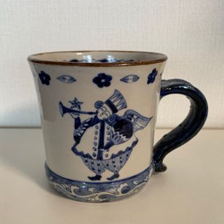 ヒヅミ峠舎 染付蛇取手マグ(グラス/カップ)