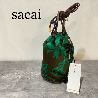 サカイ(sacai)の『sacai』サカイ フローラルプリント巾着 GRN(ハンドバッグ)