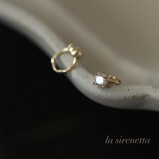 ドゥーズィエムクラス(DEUXIEME CLASSE)のzirconia simple hoop pierce(ピアス)