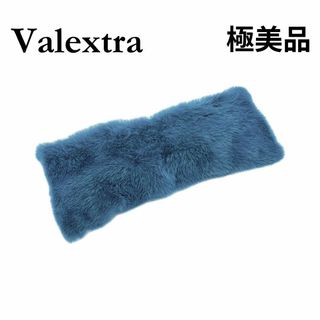 ヴァレクストラ(Valextra)の★ヴァレクストラ★ Valextra ハンドルカバー ミンク ファー ブルー系(ハンドバッグ)