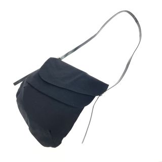 ヨウジヤマモト(Yohji Yamamoto)のYOHJI YAMAMOTO ヨウジヤマモト  ショルダーバッグ  FE-I05-108 ブラック ウールギャバジン レディース 変形　240001152677(ショルダーバッグ)