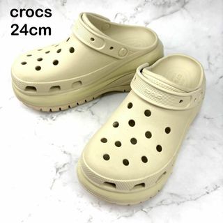 クロックス(crocs)の【大人気】crocs クロックス メガクラッシュ ベージュ 24 厚底(サンダル)