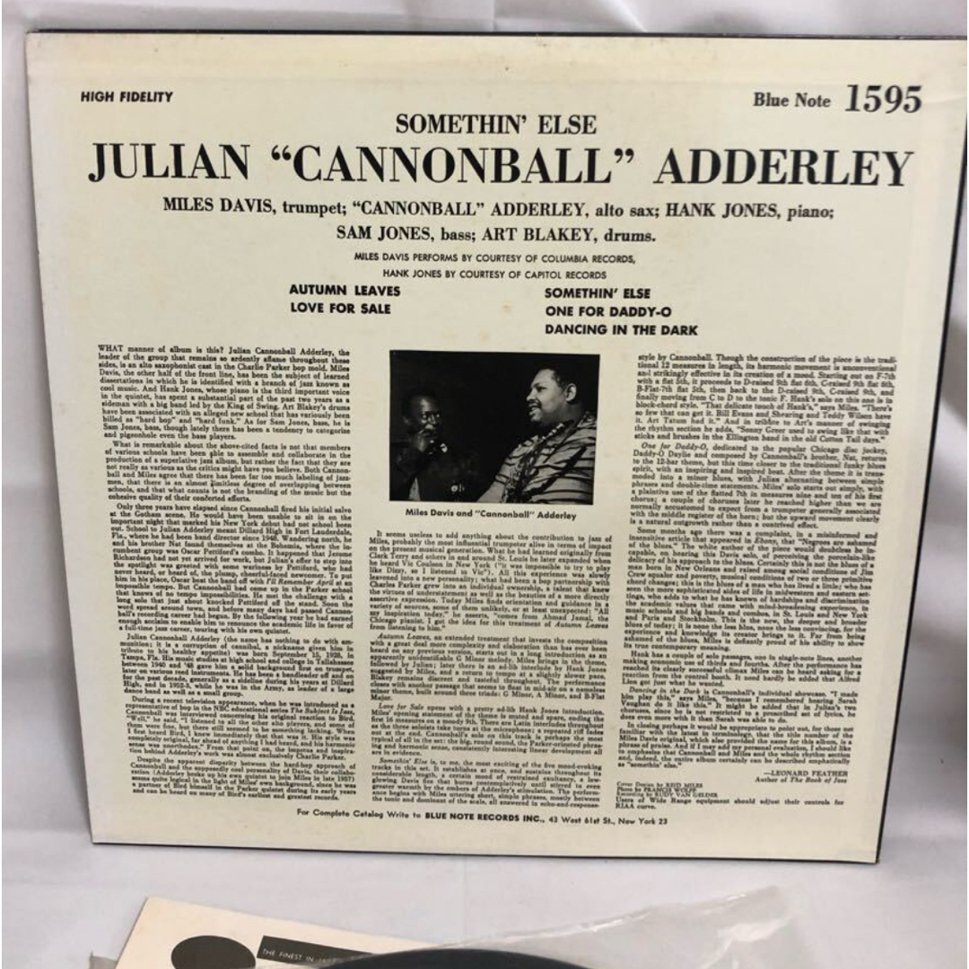 レコード Cannonball Adderley Somethin' Else エンタメ/ホビーのエンタメ その他(その他)の商品写真