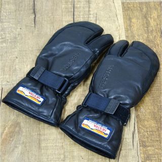 美品 ヘストラ HESTRA グローブ 3フィンガー サイズ8 レザー やぎ革 手袋 スキー スノーボード アウトドア ブラック(その他)