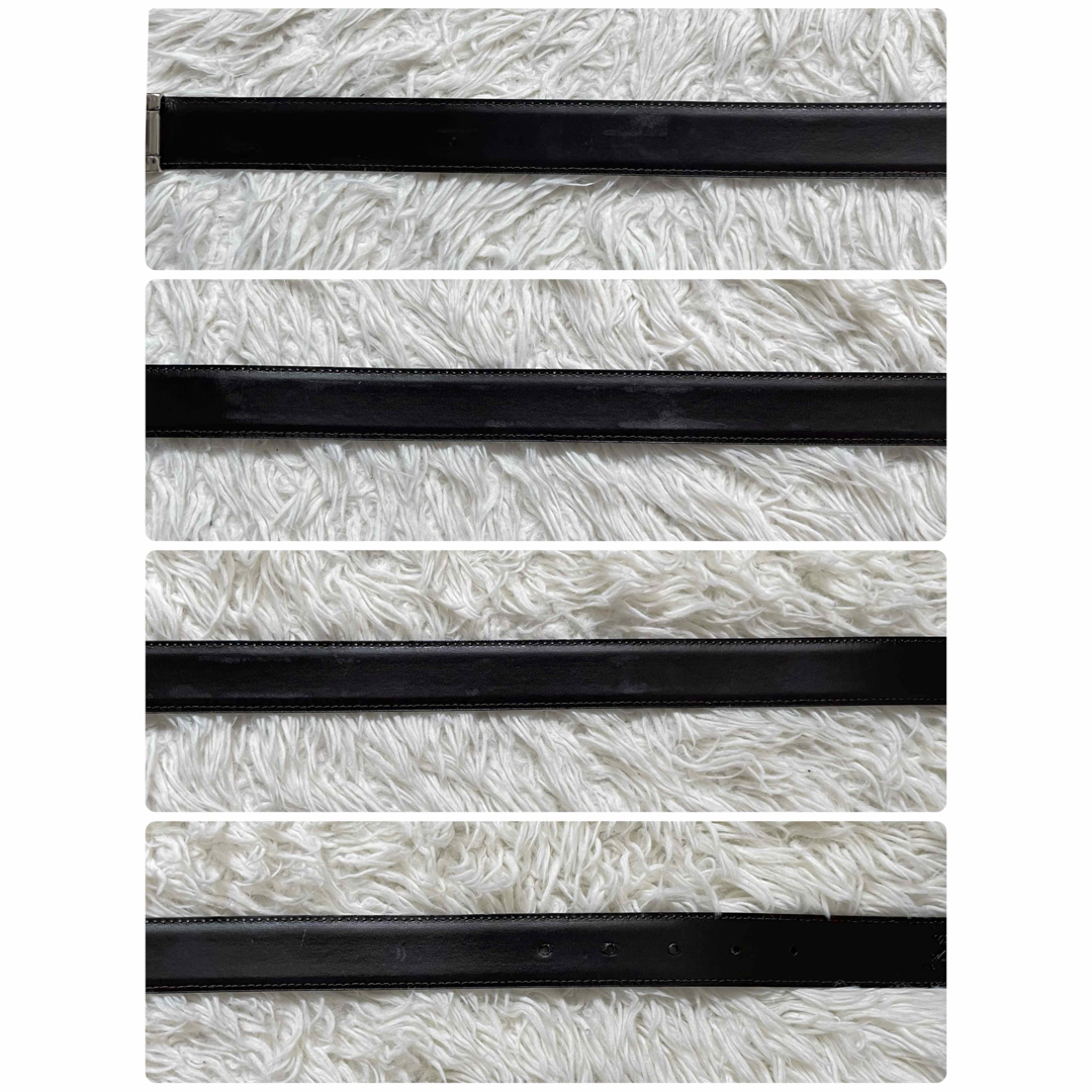 GIORGIO ARMANI(ジョルジオアルマーニ)の良品　GIORGIO ARMANI メンズ　リバーシブルベルト　黒　シルバー金具 メンズのファッション小物(ベルト)の商品写真