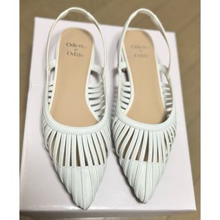 オデットエオディール(ODETTE E ODILE)のオデットエオディール　メッシュホワイトサンダル(ハイヒール/パンプス)