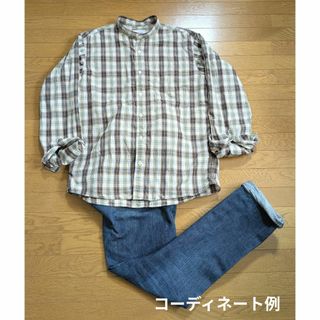 グローバルワーク(GLOBAL WORK)の『形がキレイ』スタンドカラーシャツ 実質M〜Lサイズ(シャツ)