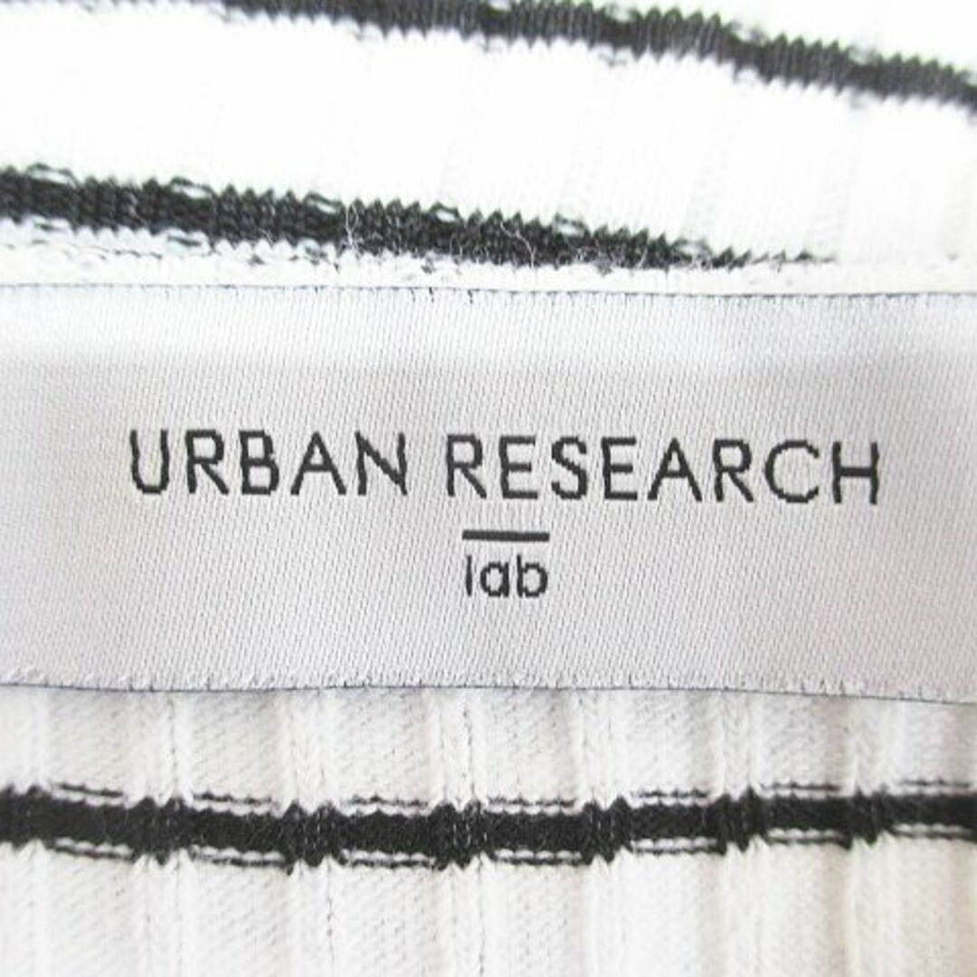 URBAN RESEARCH(アーバンリサーチ)のアーバンリサーチ ボーダー 半袖 カットソー ニット Free 白系 ホワイト レディースのトップス(カットソー(半袖/袖なし))の商品写真