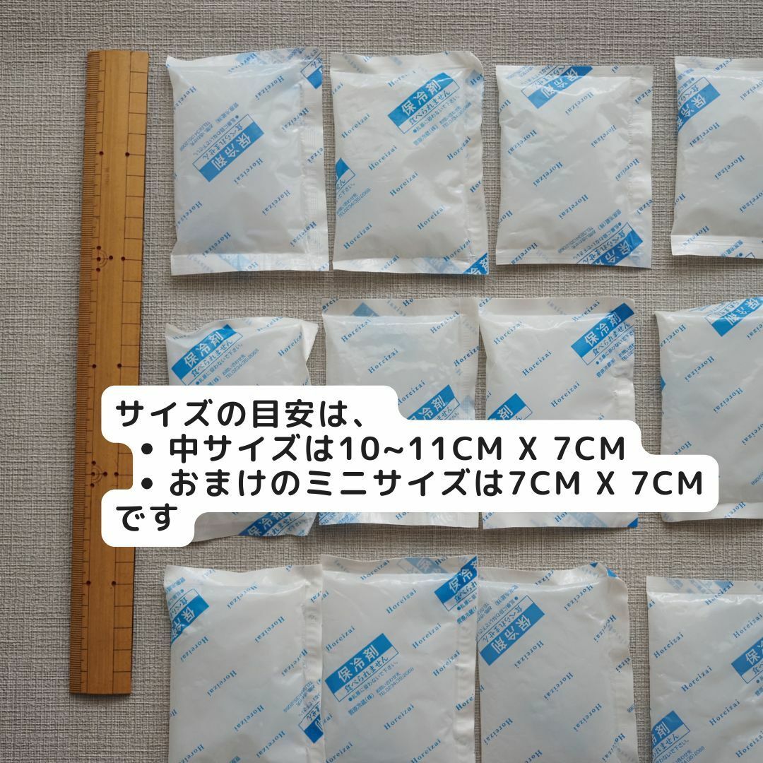 保冷剤セット　中サイズ20個＋ミニサイズ3個=23個 インテリア/住まい/日用品の日用品/生活雑貨/旅行(その他)の商品写真