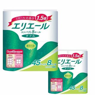トイレットペーパー 1.5倍巻き 45m ダブル 16ロール パルプ100% リ