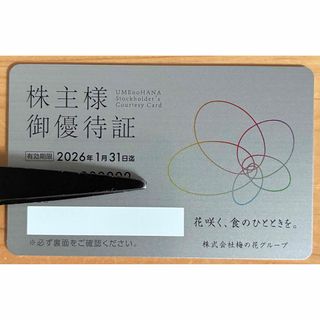 梅の花　株主優待(レストラン/食事券)