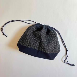 ハンドメイド／巾着袋　麻の葉　K-2(ポーチ)