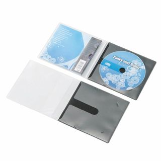 エレコム ディスクケース 省スペース CD DVD 1枚収納 30枚パック ブラ