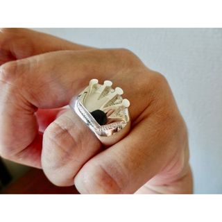 仁尾彫金『クラウン甲丸リング』ハンドメイド409(リング(指輪))