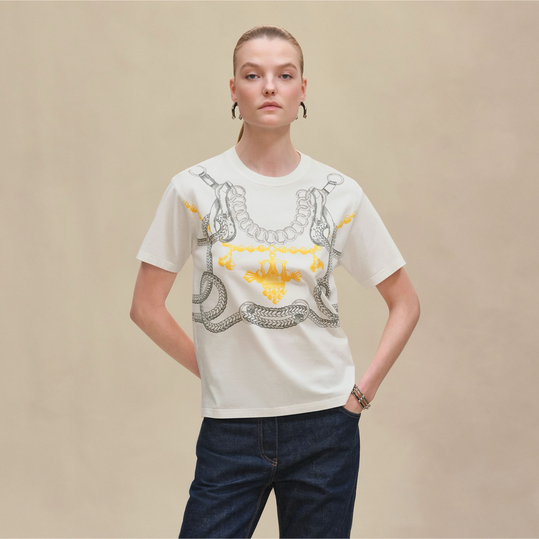 HERMES(エルメス)のエルメスTシャツ 《パルフロワ・リミックス》プリント レディースのトップス(Tシャツ(半袖/袖なし))の商品写真