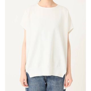 イエナ(IENA)のIENA イエナ コットンストレッチワイドクルーOP ホワイト 新品(ニット/セーター)