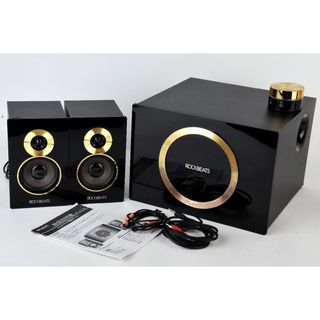 ROCKBEATS 2.1ch アンプ内蔵 スピーカー CRS-3500 サブウーファー 動作確認済み 音楽 マイク 音響機器 箱付き ロックビーツ R2507-196(スピーカー)